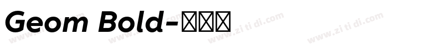 Geom Bold字体转换